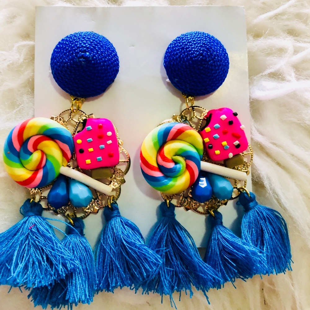 Candy Line- Fringed Earrings 🍭/ Lollipops
